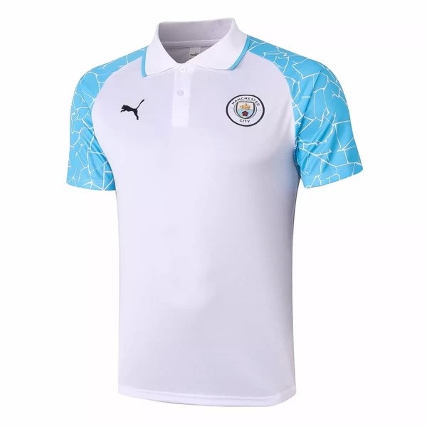 Polo Manchester City 20/21 Bianco Blu